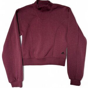 Adidas Sweatshirt Yoga Layering Top Women's Size XS Victory Crimson Cotton